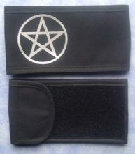 Pentacle Black/Silver Printed Wrap Armband